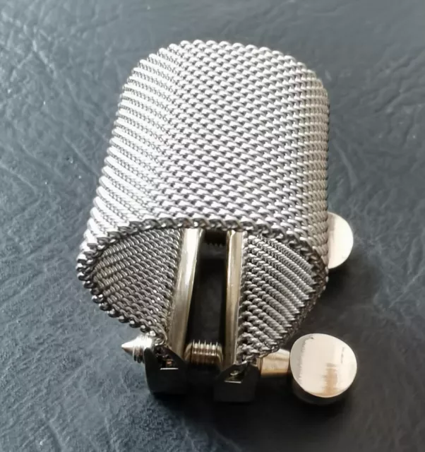 Pro use stainless steel saxophone mouthpiece ligature in wire mesh design