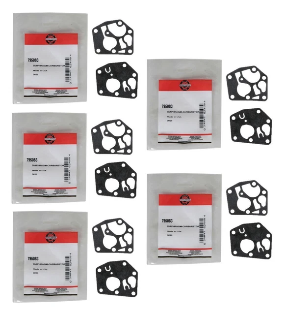 Briggs and Stratton 5 Pack Genuine OEM Replacement Carb Diaphragms #795083-5PK
