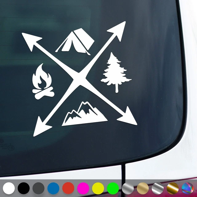 CAMPING-CAR AUTOCOLLANT & Adventure  Mountain Croquis Vinyle Grand EUR