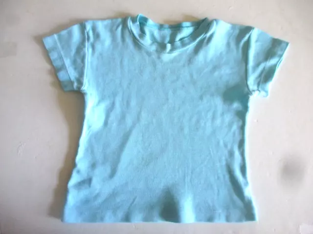 T-shirt vintage Marks Spencer a maniche corte turchese età 2-3