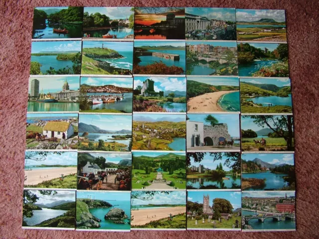 30 Used JOHN HINDE Postcards of IRELAND. 1960's onwards. Modern size.