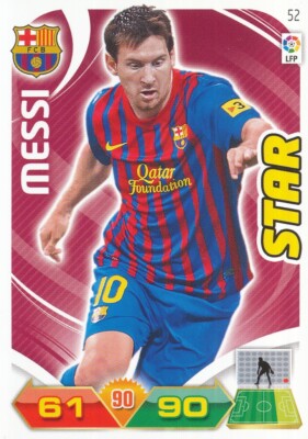 LIONEL MESSI BALON ORO FC.BARCELONA GOLD CARD ADRENALYN LIGA 2012 PANINI #2 