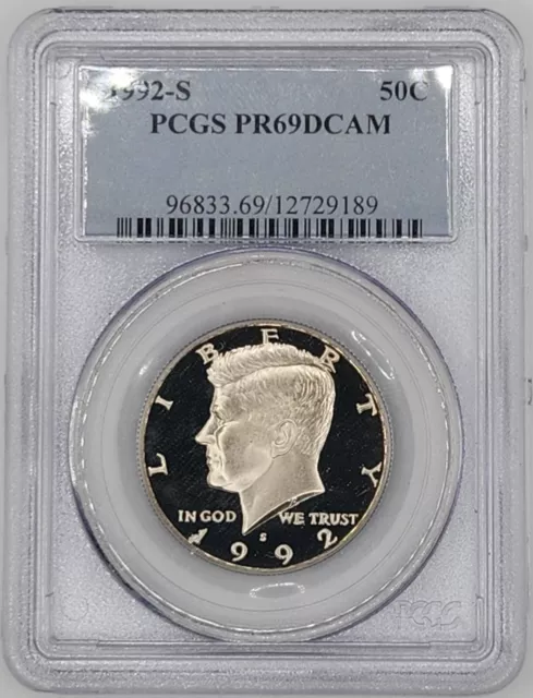 1992-S Proof Kennedy Half-Dollar Coin (50C) PCGS PR69DCAM