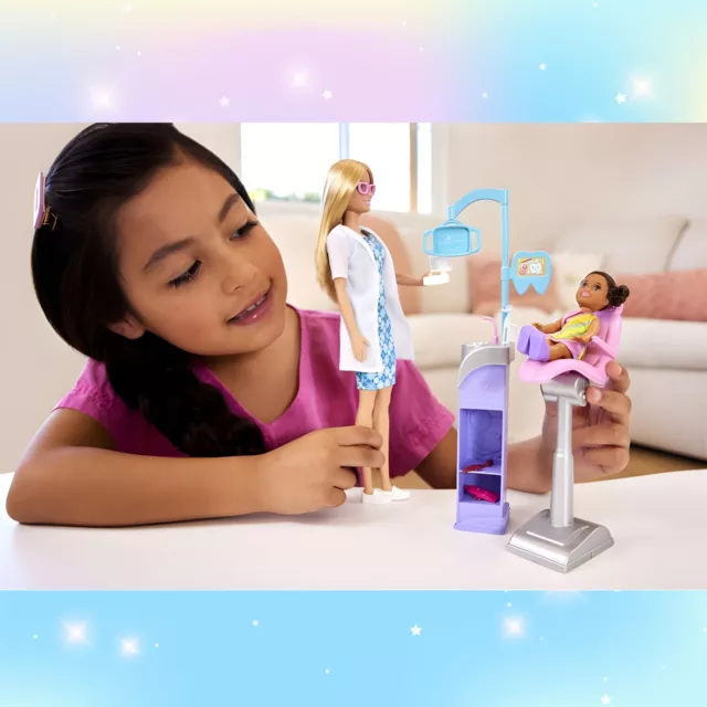 Barbie Careers Dentist Doll and Playset with Accessories for girls and boy 3