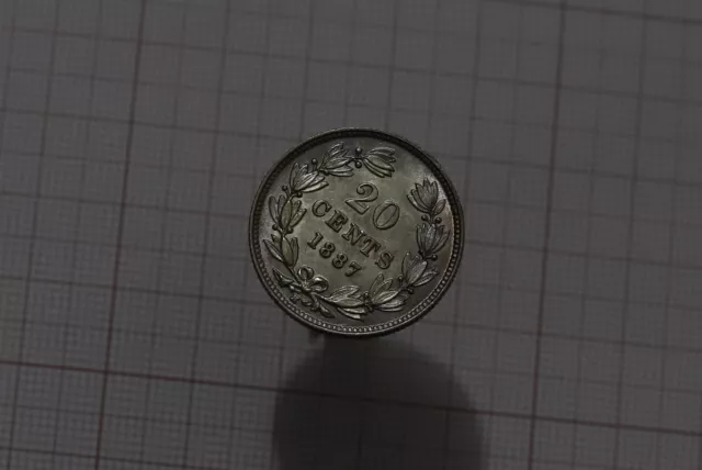 🧭 🇳🇮 Nicaragua 20 Centavos 1887 Scarce High Grade B63 #Z4223