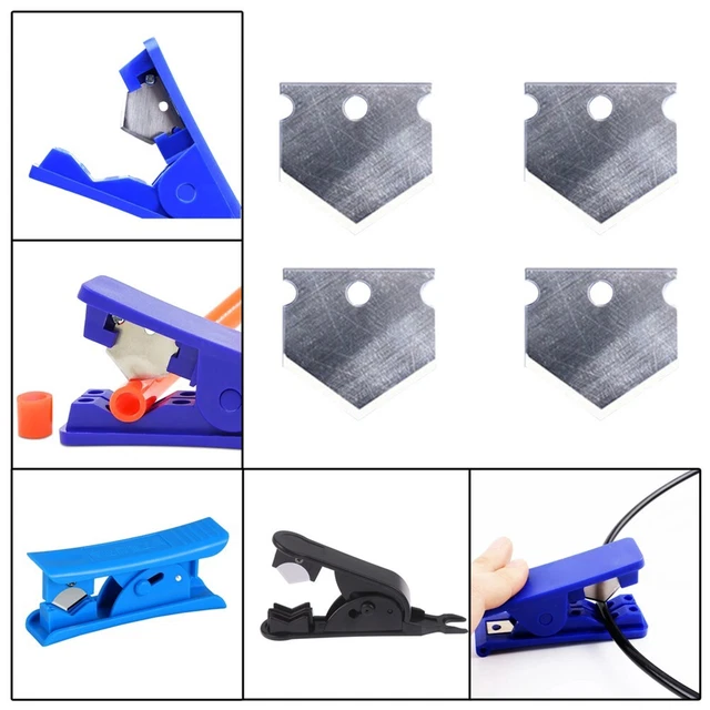 4Pcs PU PE PVC Tube Cutter Replacement Blade Nylon & Plastic Hose Cutter Tools