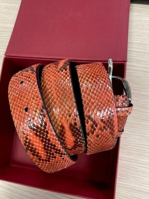 Cinture Skinny Sottile M/L Pelle Serpente nuova cm. 105