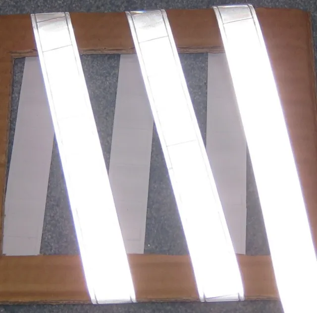 Silver gloss sew on REFLECTIVE TAPE PVC 3'x1"