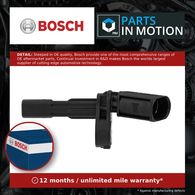 ABS Sensor fits VW GOLF Rear Left 03 to 13 Wheel Speed Bosch WHT003859 1K0927807