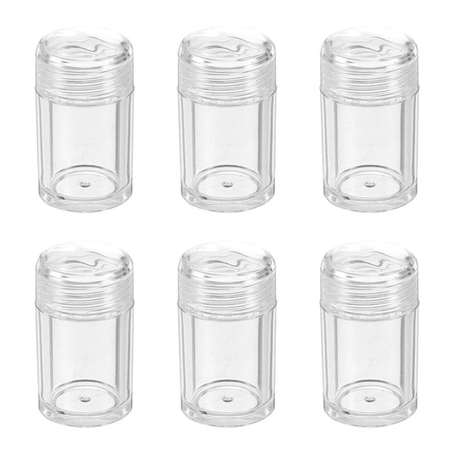 12 Stück Mini-Puderbehälter Transparent 3 Ml - Mit Sieb, Für Lidschatten, Puder & Glitzer