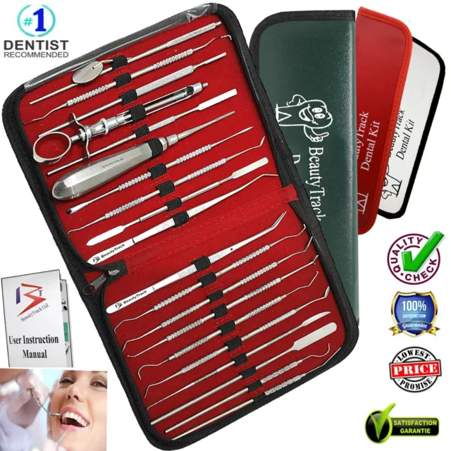 Dental Pick Floss Tartar Plaque Calculus Remover Set Tooth Scraper Mirror Scaler