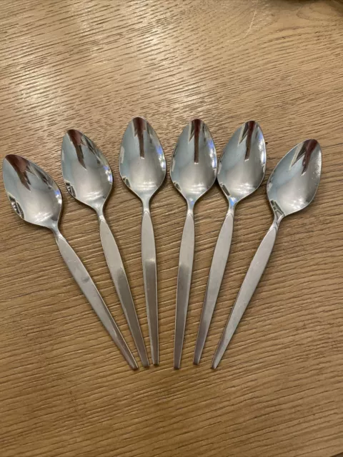 6 Teaspoons Old SATINIQUE Oneida Community Stainless Older Betty Crocker