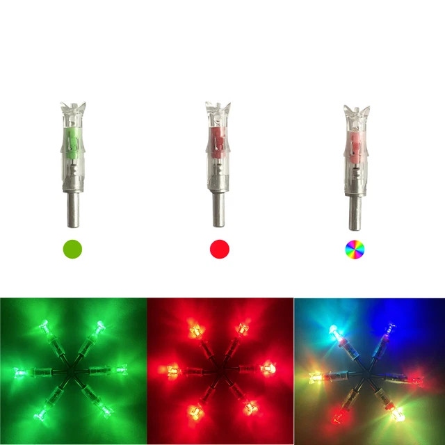 Lighted Nocks for Crossbow Bolts .299/7.6mm Inside Diameter Led Nocks Hunting 2
