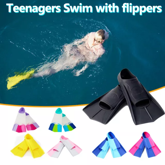 Kids Children Snorkeling Flippers Junior Swimming Diving Fins Training Flippers