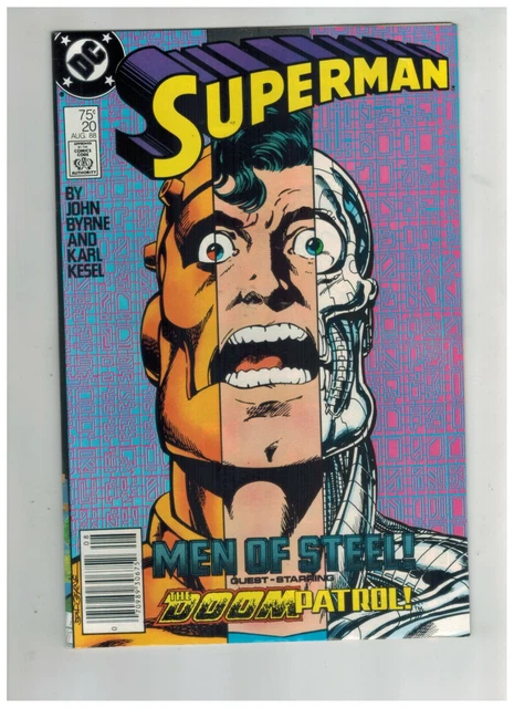 Superman 20  The Doom Patrol!  By Byrne &  Kesel!  VF/NM 1988 DC Comic