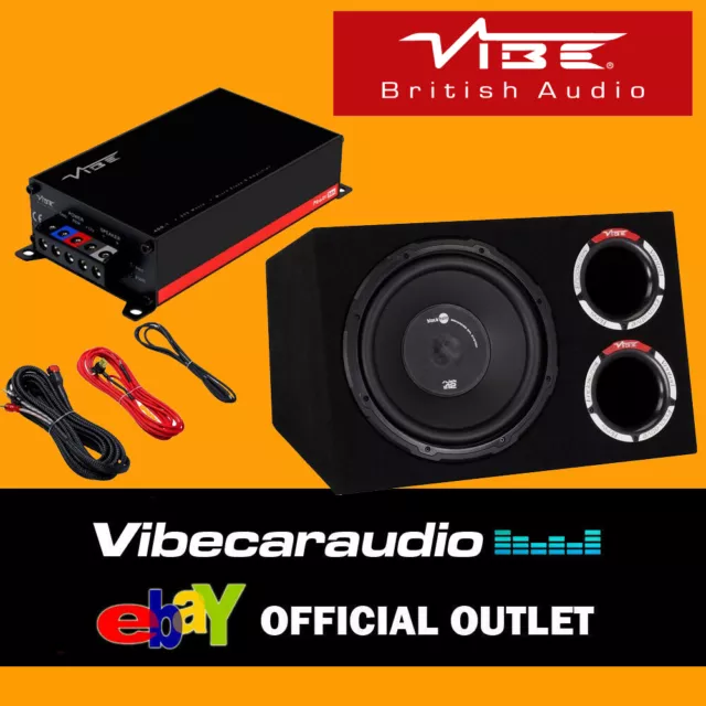 Vibe Slick CBR12-V7 12" Subwoofer Powerbox 400X1M-V7 Verstärker Bass Deal 1200W