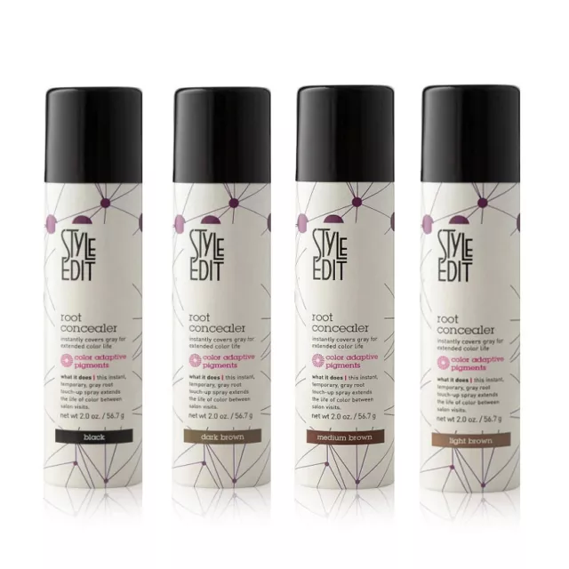 SPRAY Style Edit Root Concealer 2 oz (Black / Dark, Medium, Light Brown)