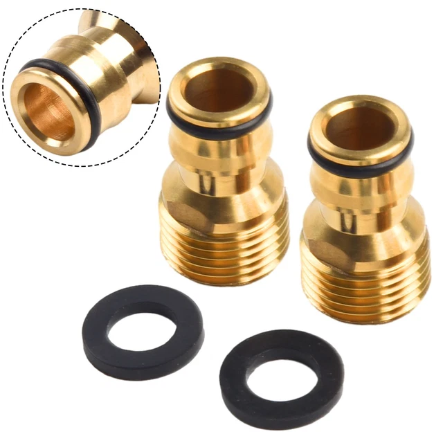2 Pcs Universal Kitchen Tap Connector Mixer Garden Hose Pipe Adaptor Joiner KIT 3