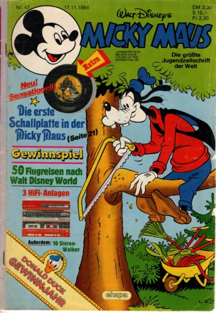 Micky Maus Heft Nr. 47 1984 Walt Disney Egmont Ehapa Verlag GmbH MIT GIMMIG