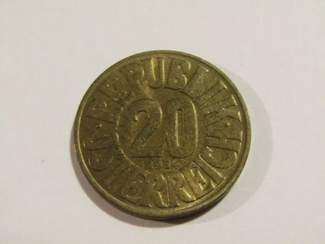 Austria 1954 20 Groschen Au Coin 2