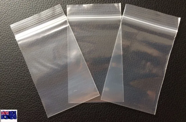 50 Ziplock Plastic Bags Seal Zip Lock 40mm x 55mm  Resealable Baggies 4x5.5cm