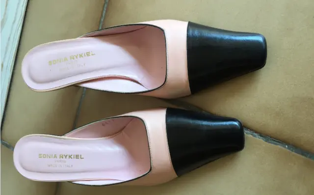 Chaussures femme. Escarpins P 37 Sonia Rykiel cuir bicolore rose et noir