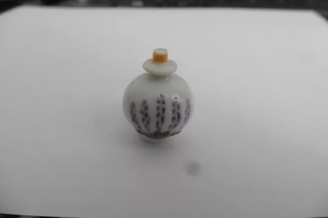 Fève brillante en porcelaine Série La Lavande Pot à brins de lavande séchés
