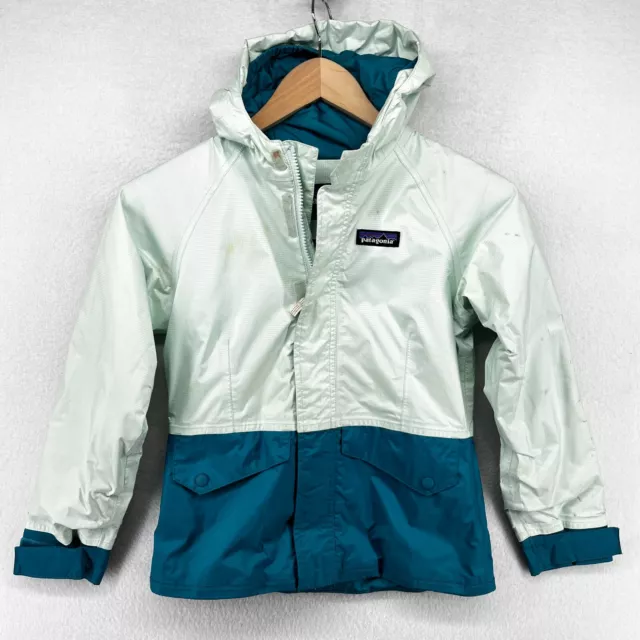 PATAGONIA JACKET S 7-8 Girls Insulated Winter Coat Colorblock Ripstop ...