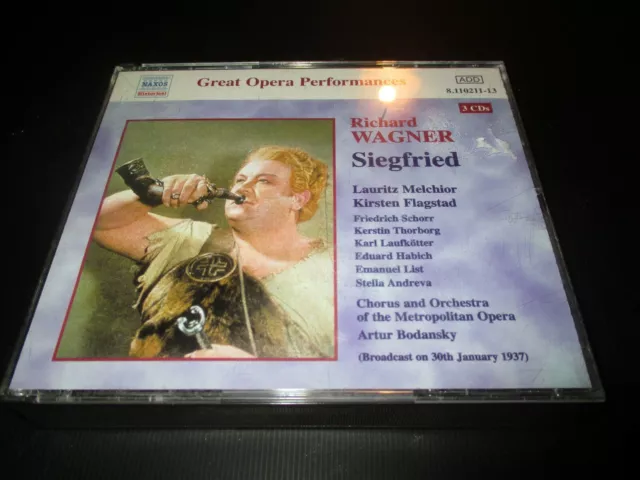 COFFRET 3 CD "RICHARD WAGNER : SIEGFRIED" opera Artur BODANSKY