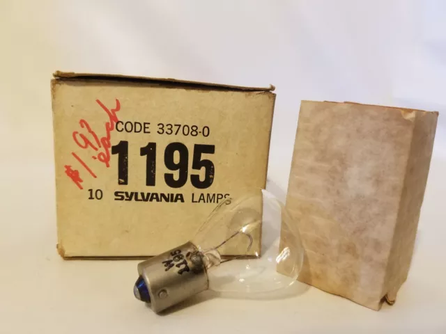 Box of 9 Sylvania 1195 Westinghouse W1195 Miniature Lamps Light Bulbs 33708-0