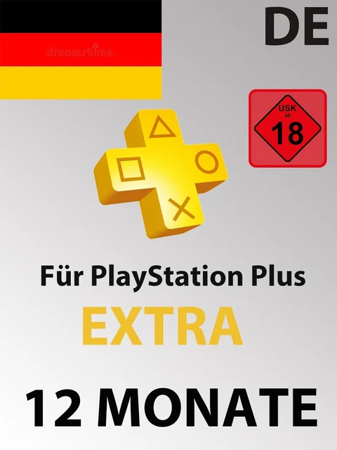 PlayStation Plus Extra 12 Monate - 100 EUR (PS4/PS5) Download Key - nur DE