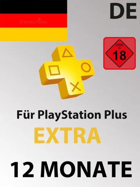 PlayStation Plus Extra 12 mesi - 100 EUR (PS4/PS5) chiave download - solo DE