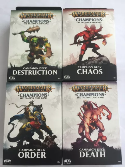 Warhammer Age of Sigmar Champions Campaign Decks Chaos Order Death Destruction