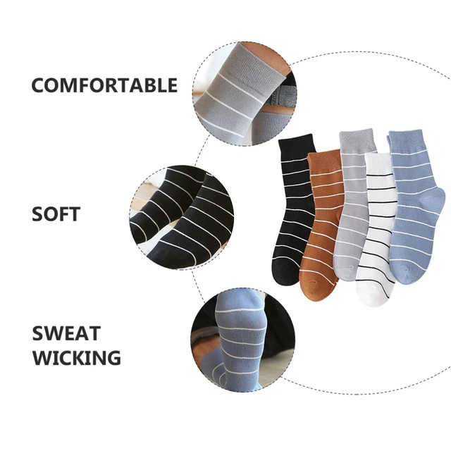 5 Pairs Chaussettes Épaissies Chaussettes Pour Hommes D'hiver 2