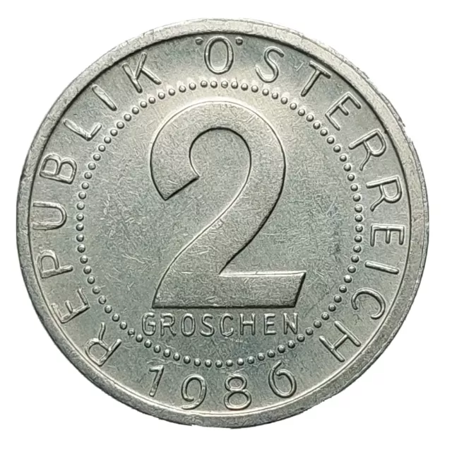 Austria 2 Groschen 1986 Coin I58