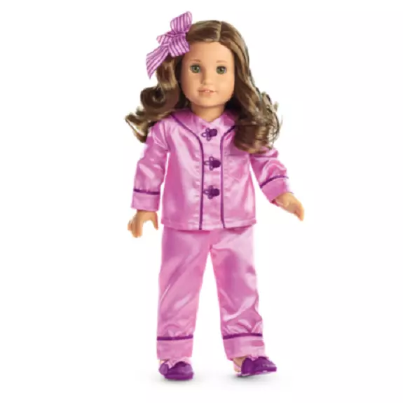 American Girl Doll Rebecca's Purple Satin Pajamas Outfit NEW!! Retired