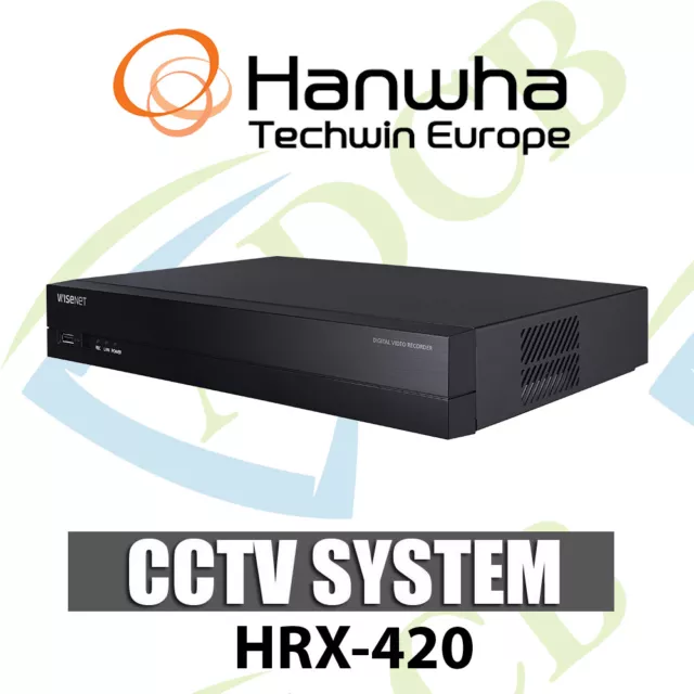 Samsung Hanwha HRX-420 5-in-1 4CH DVR Recorder IP AHD HDTVI HDCVI CVBS CCTV