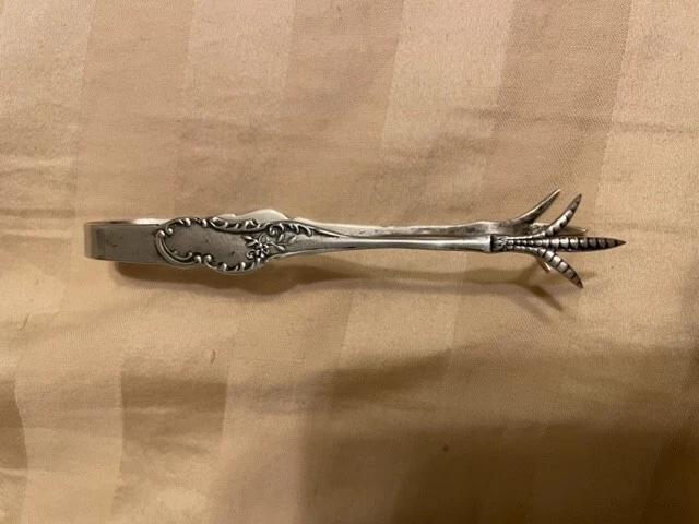 Vintage Sterling Silver Sugar Tongs - Chicken Feet