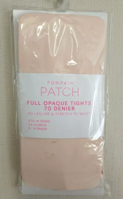 BNWT Pumpkin Patch Brand Girls 8 to 10 Years Opaque Pink Footed Style Tights