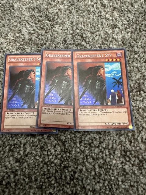 3x Gravekeeper's Spy - LCJW-EN255 - Secret Rare - 1st Edition M/NM Yugioh
