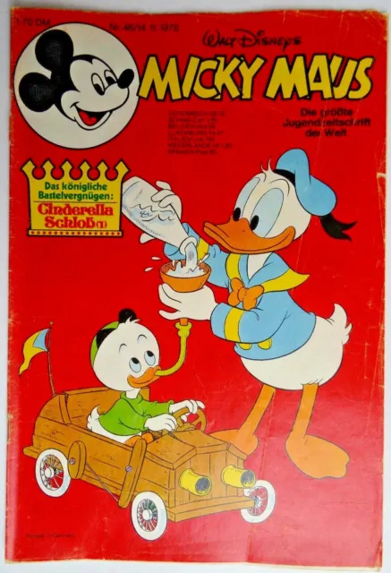Micky Maus Heft Nr. 46 aus 1978 komplett mit Schnipp, Zustand 2