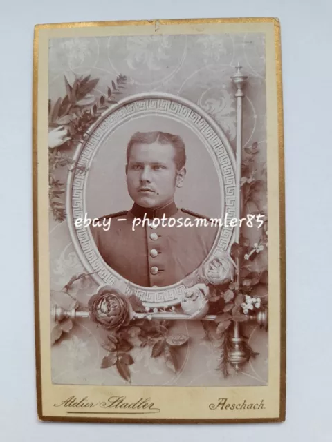 CdV Aeschach bei Lindau Bodensee Portrait Soldat Offizier Foto Stadler