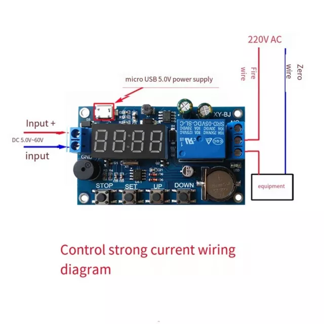 Echtzeit-Staffel 5,0V-60 V Mehrfachmodussteuerung Moduluhr Plastik 24H Timing