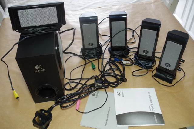 Logitech s500 black 5.1 speakers 2025