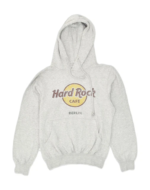HARD ROCK CAFE Mens Venice Graphic Hoodie Jumper Large Grey Cotton