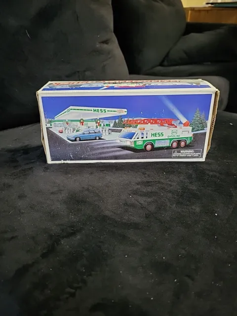 Vtg HESS Truck Toy Emergency Truck 1996 Open Box Displayed