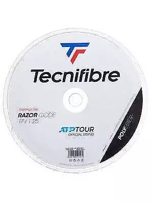 Tecnifibre Razor Code Tennis String Reel 1.25mm 17 Gauge 200m Coil White Strings