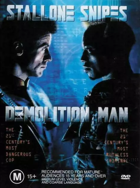 Demolition Man : Sylvester Stallone : NEW DVD : Region 4