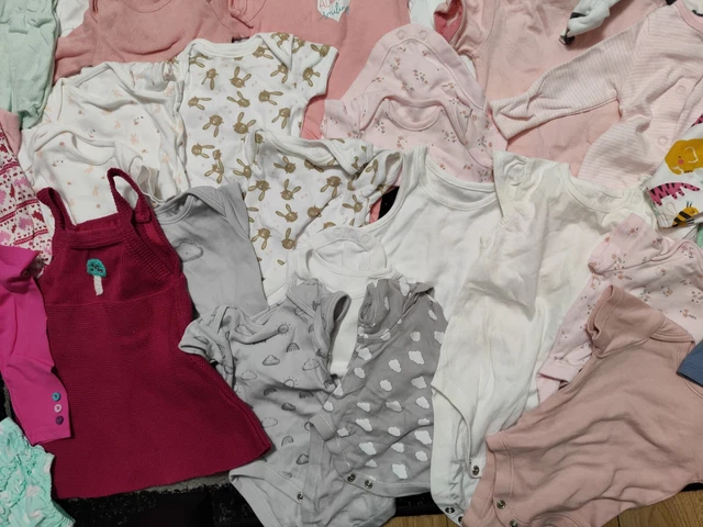 #603-XXL Enorme pacchetto di vestiti per bambina 0-3-6 mesi NEXT GEORGE DISNEY NOTMEG 3