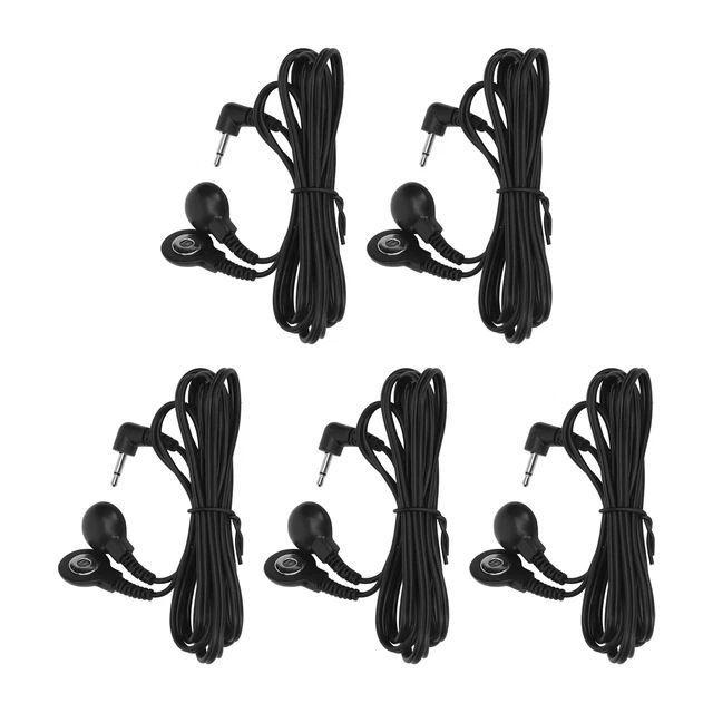 5 Pièces Fil 'électrode Noir 2.5mm Coude 1.2m Fils De Plomb De Remplacement 6